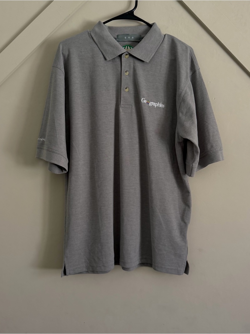 Men's Short-Sleeve Geographics Polo Shirt in Gray